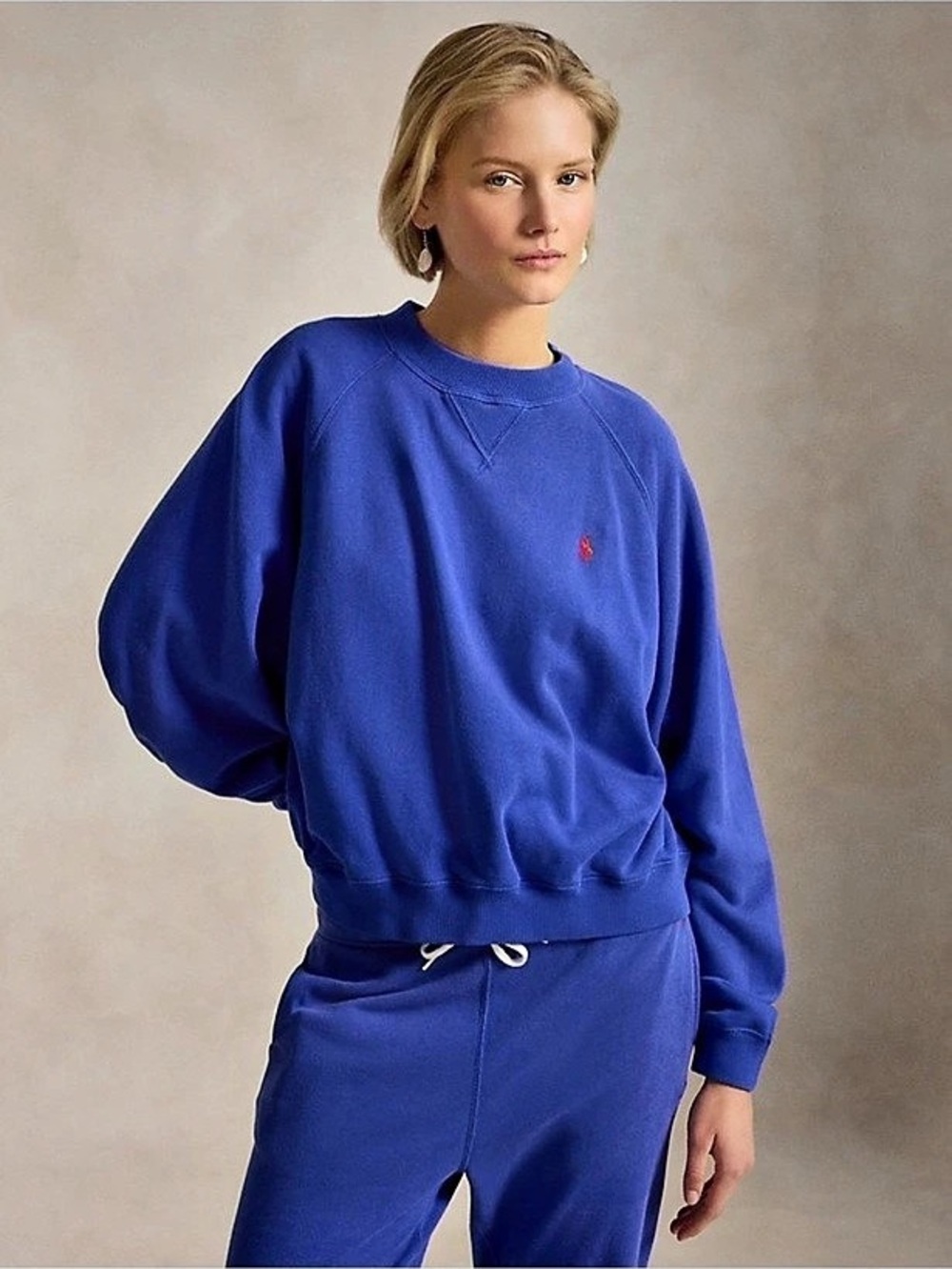 Polo Ralph Lauren Fleece Crewneck Sweatshirt Blue Medium